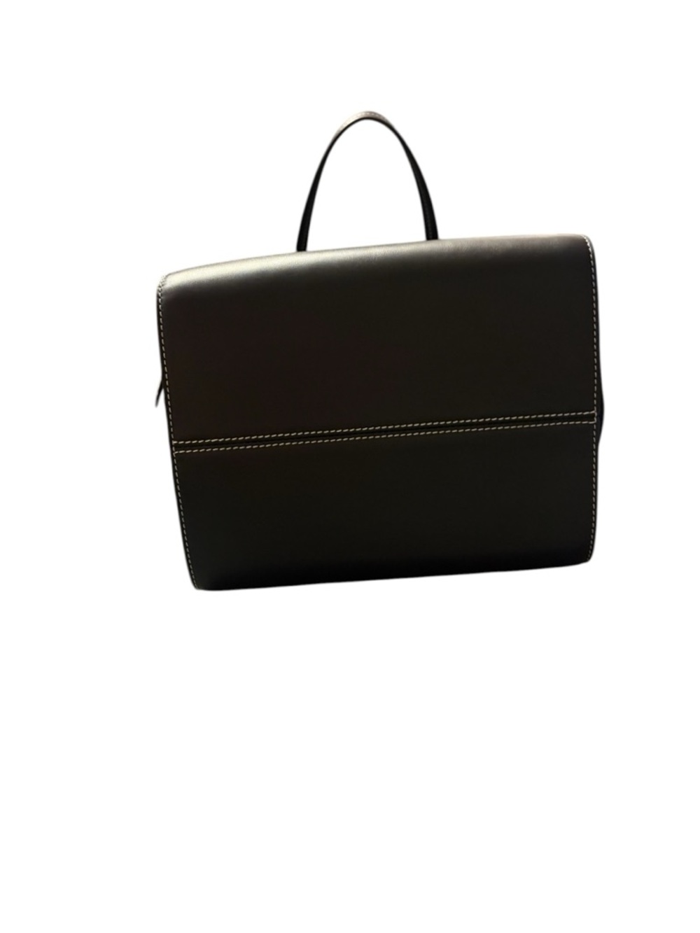 Vince Black Leather Tote with Bow-Tie Detail - Picture 5 of 13